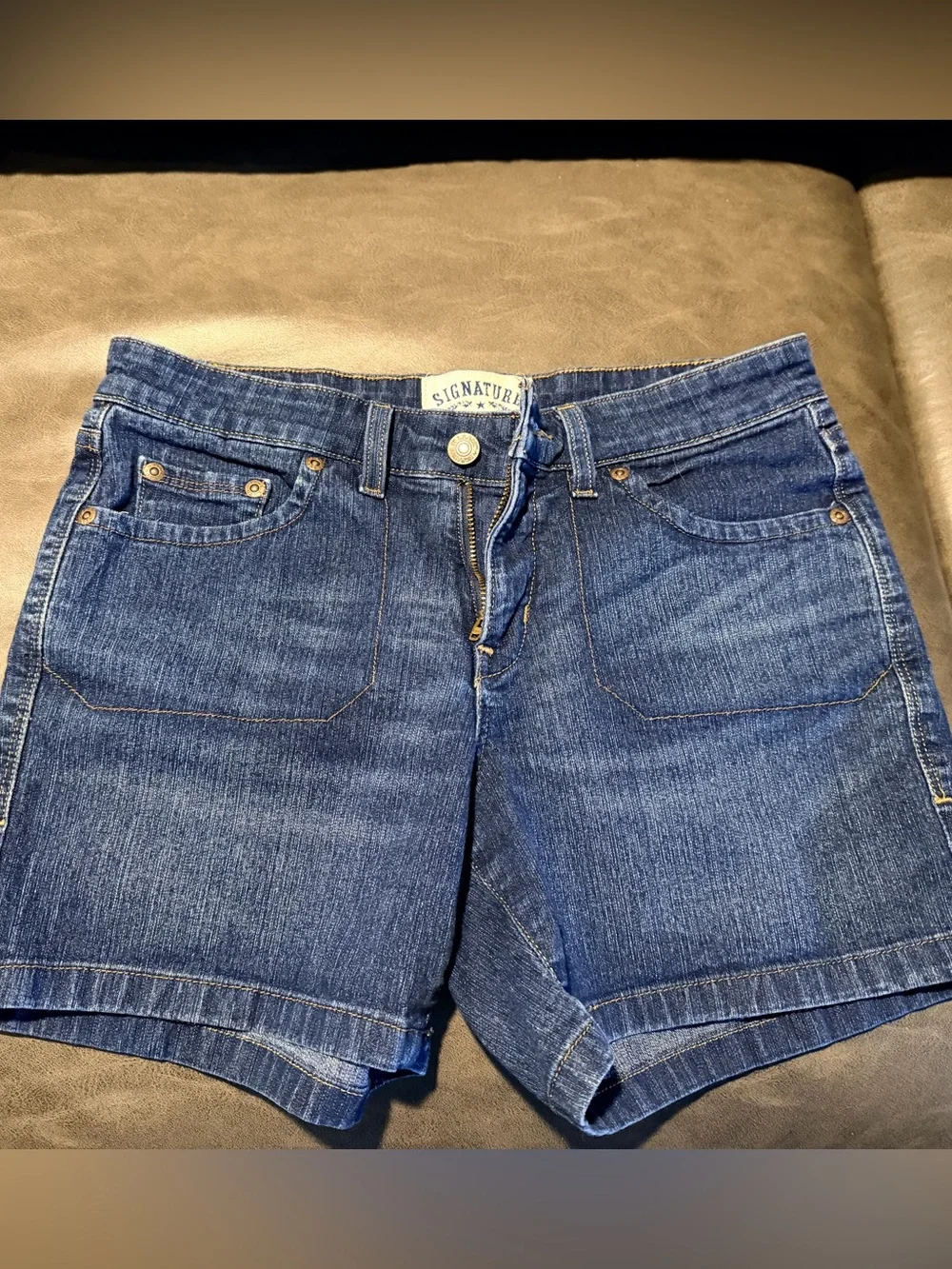 Signature by Levi Strauss Classic Blue Denim Shorts